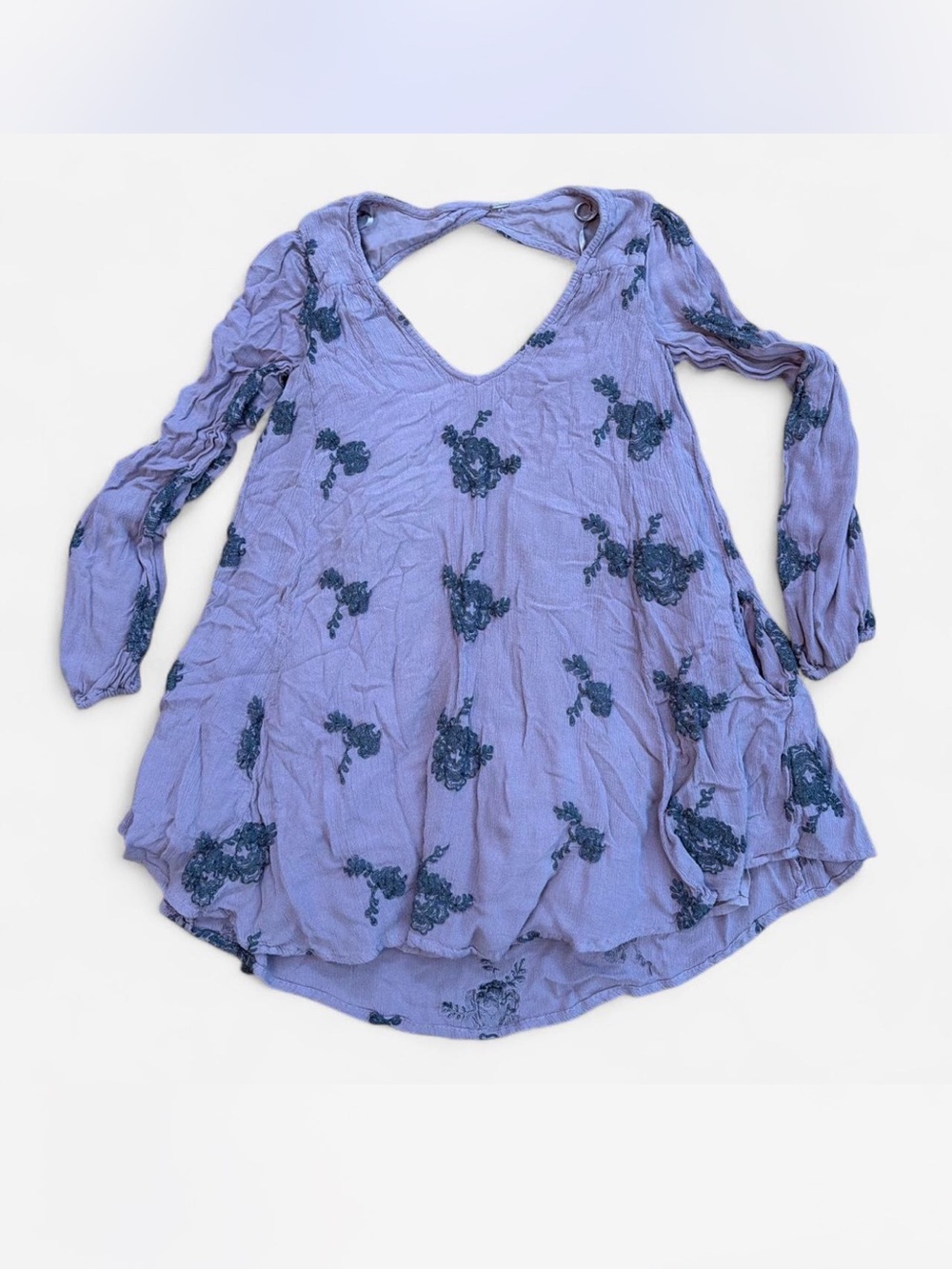 Free People Boho Flowy Floral Mini Dress Large
